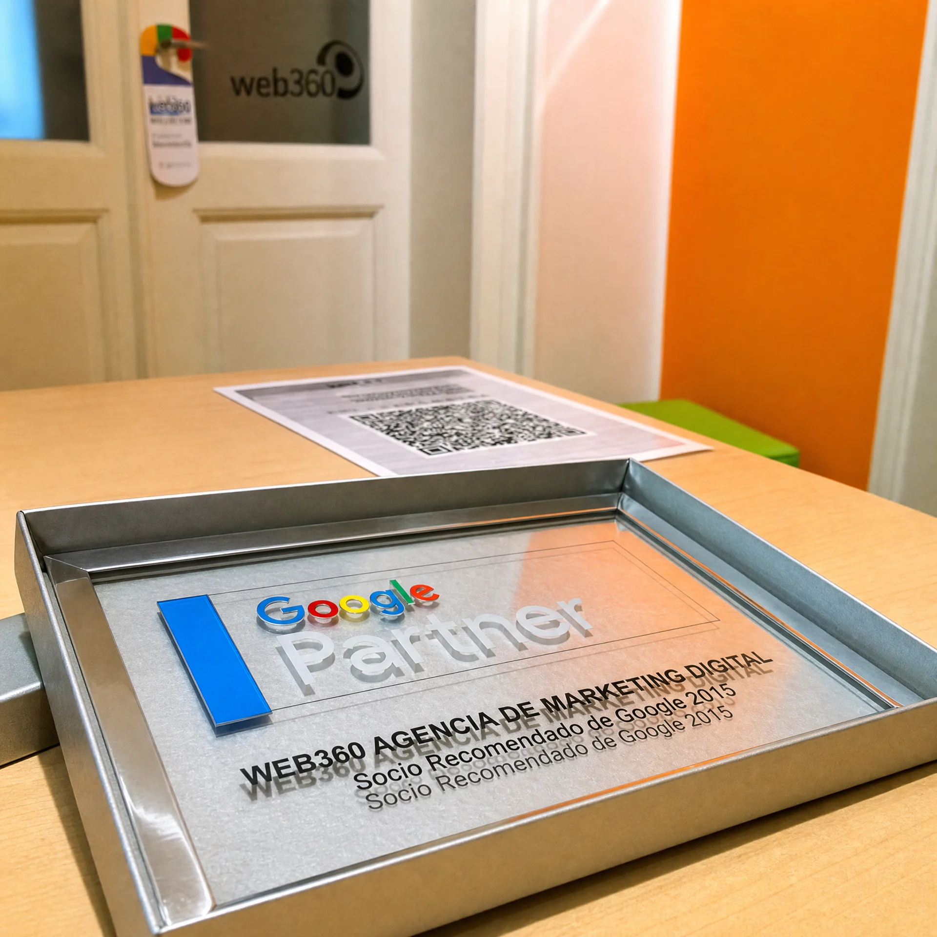 Web360 recibiendo la certificación Google Partner en 2015